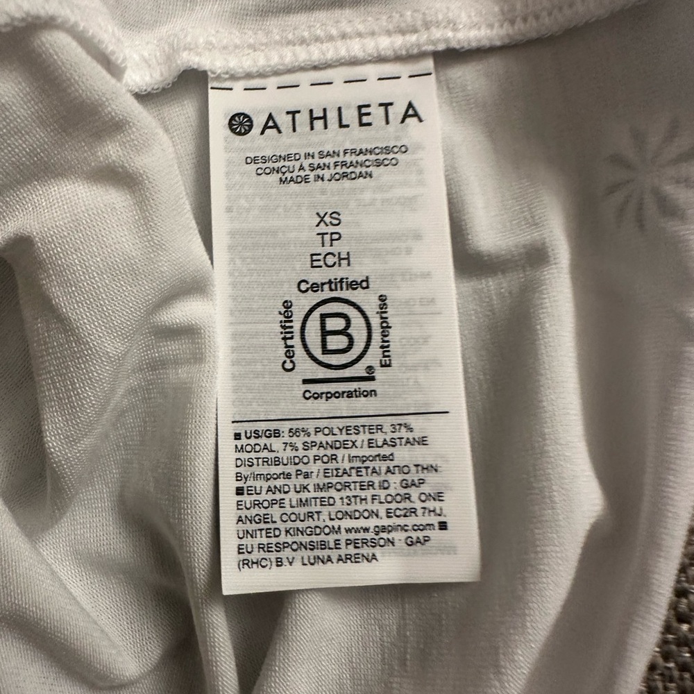 Athleta White Move With Ease Crop Tee - Picture 7 of 8